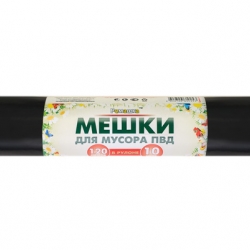 Мешки д/м 70х110 (21мк) 120л РОМАШКА (30/30р) Черный  Арт. НМ1202530